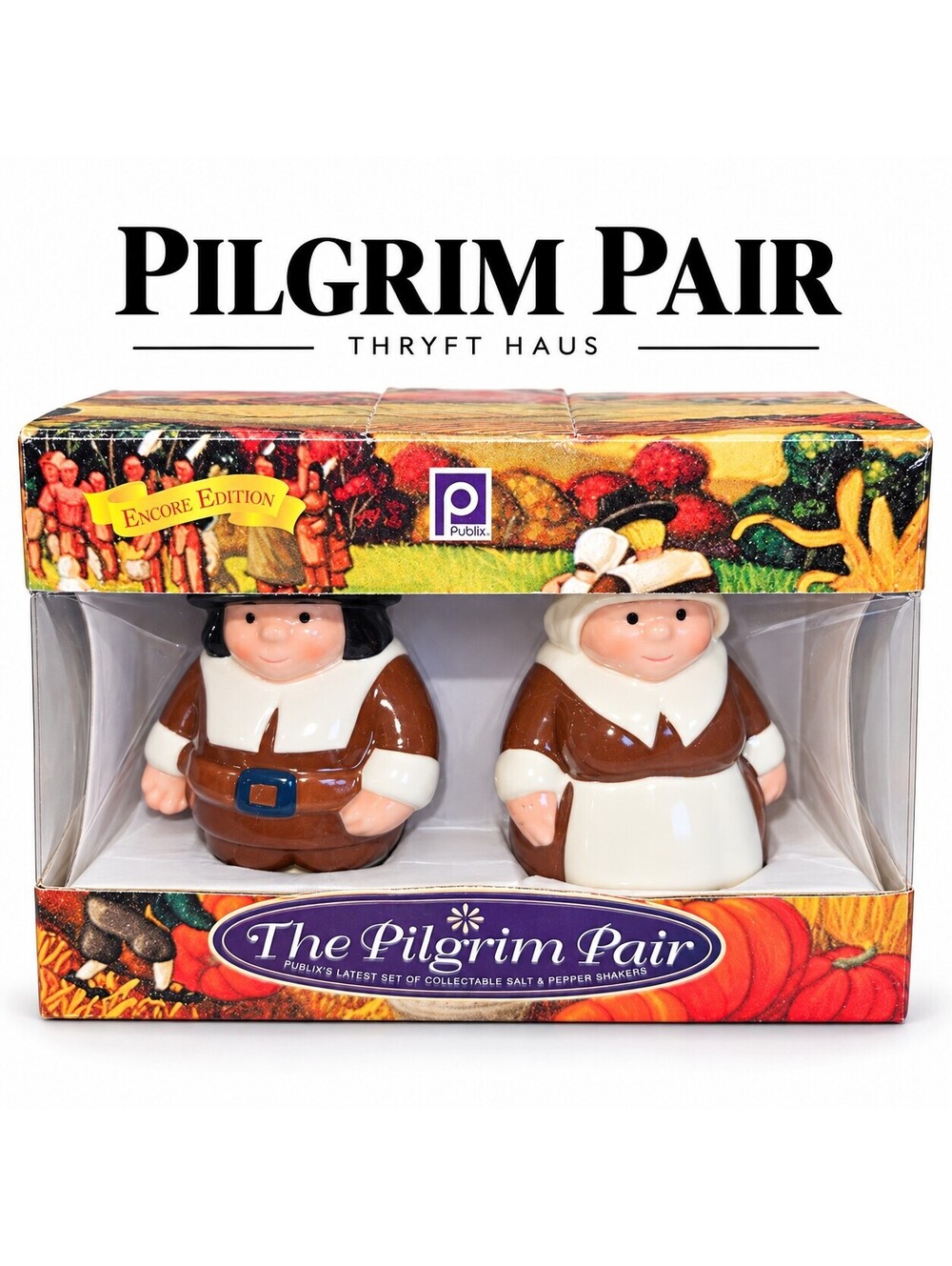 The Pilgrim Pair Encore Edition Salt and Pepper Shakers Collectible Set